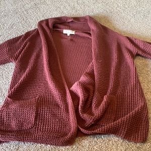 Pink Rose, knitted sweater - M